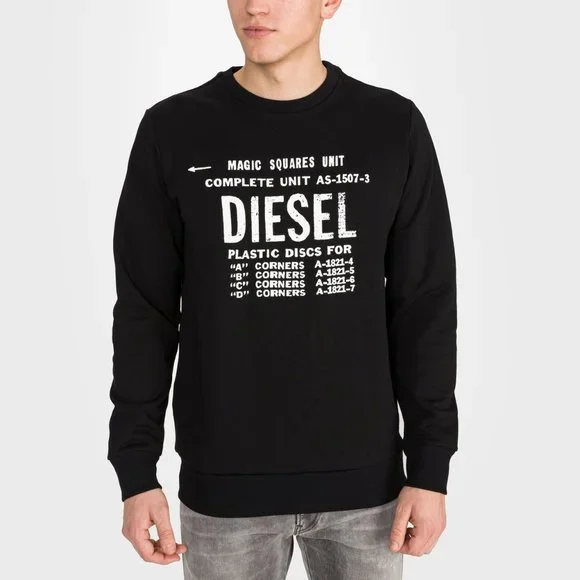 Felpa Con Cappuccio Diesel Modern - Cotone Organico E Poliestere